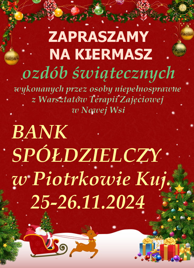 Zapraszamy na wyjątkowy Kiermasz Ozdób Świątecznych! - 25-26 listopada 2024 r.